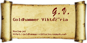 Goldhammer Viktória névjegykártya